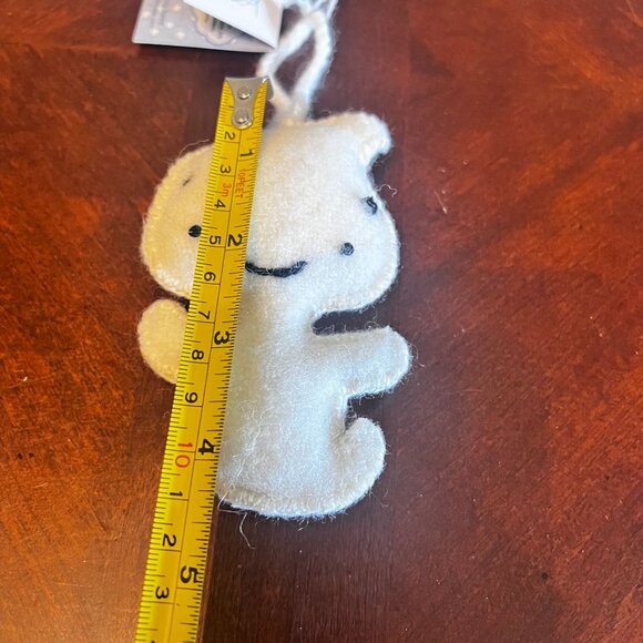 Handmade Melange Collection Wool Felt Ghost Ornament hand made fair trade - Picture 3 of 6